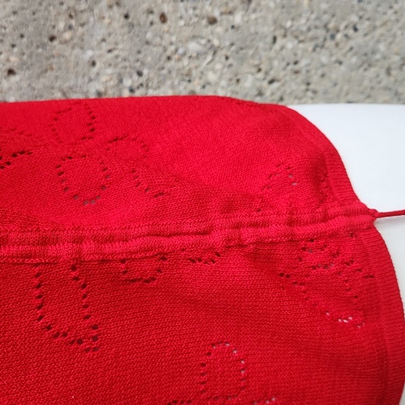 St. John Red Knit Sweater - Picture 9 of 15